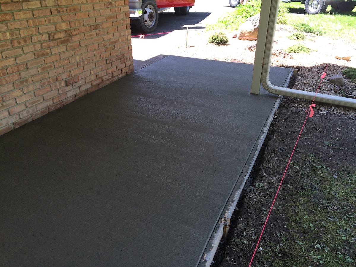 Concrete sidewalk angle view